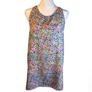 ALDRIENNE VITTADINI Size Medium Multicolor Confetti Print Top Summer